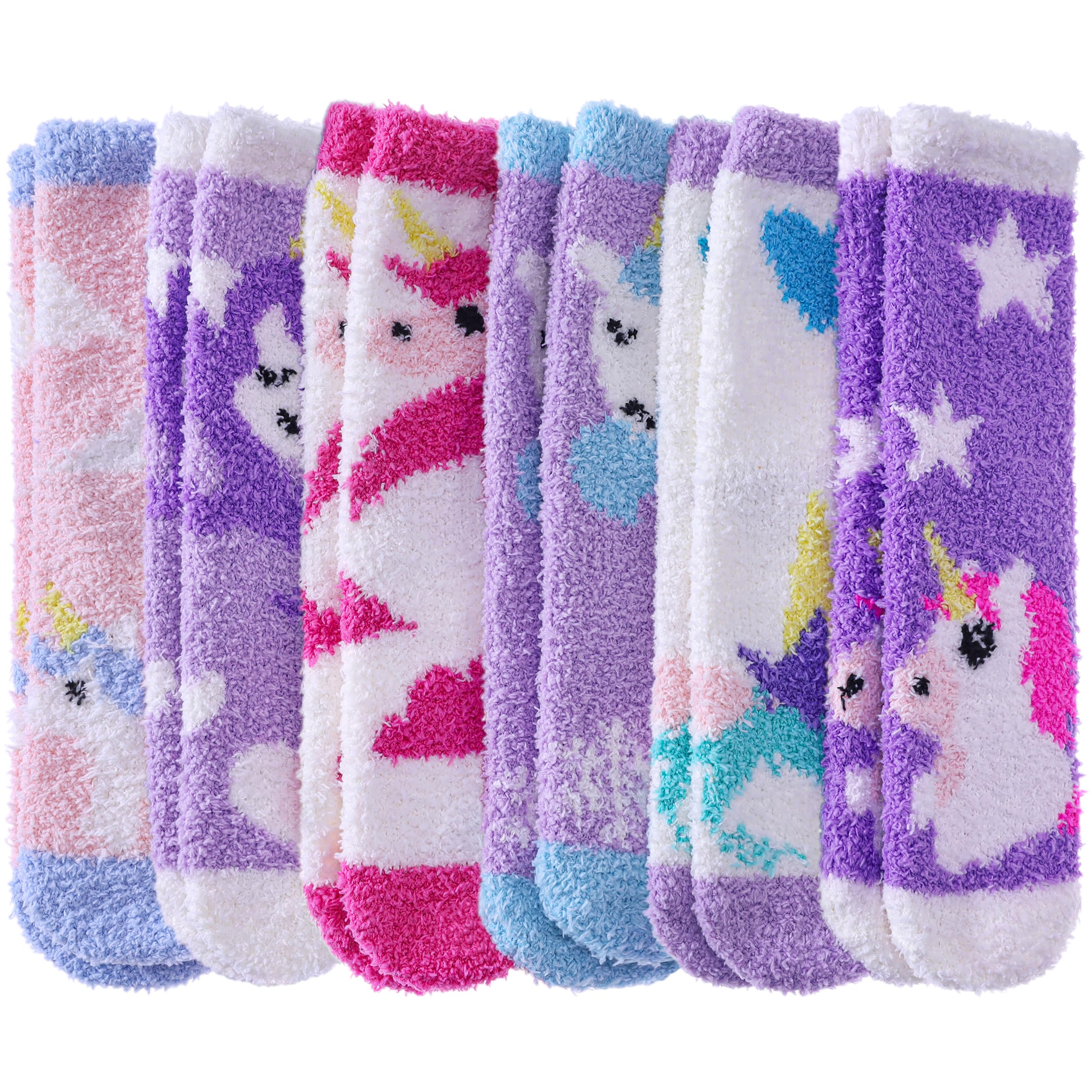 DYW Fuzzy Socks for Women Soft Cozy Fluffy Winter Warm Slipper Socks Home Sleeping Animal Socks