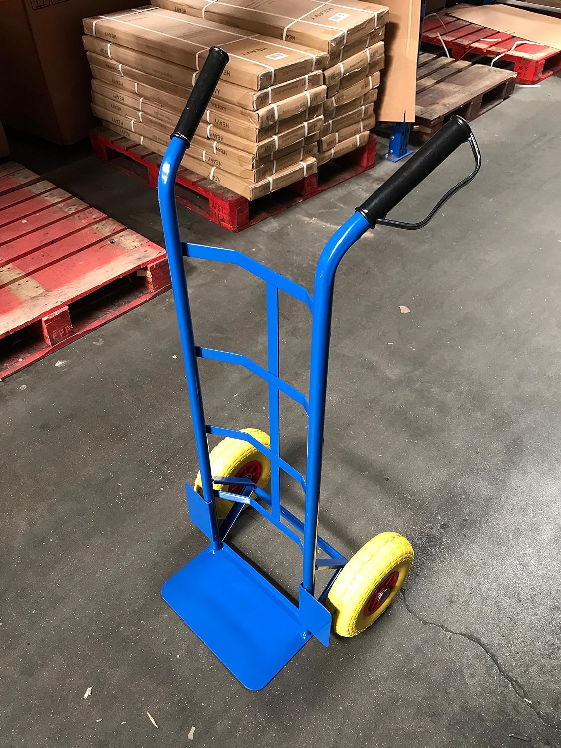 Steel Sack Truck with Anti Puncture Tyres and 325kg Load Capacity (Blue) - Image 5