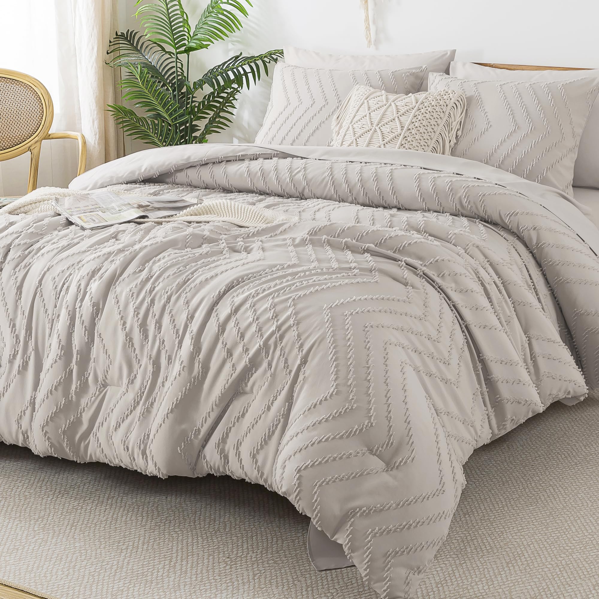 Litanika Linen King Size Comforter Set with Sheets - 7 Pieces Bed in a ...