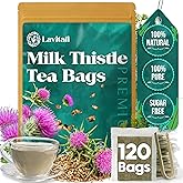 Lavitali, Milk Thistle Tea Bags | 120 bags, 100% Pure Herbal Tea | Caffeine-Free, Antioxidant-Rich, Eco-Friendly Filter Bags | Daily Natural Botanical, Hot or Iced Herbal Infusion