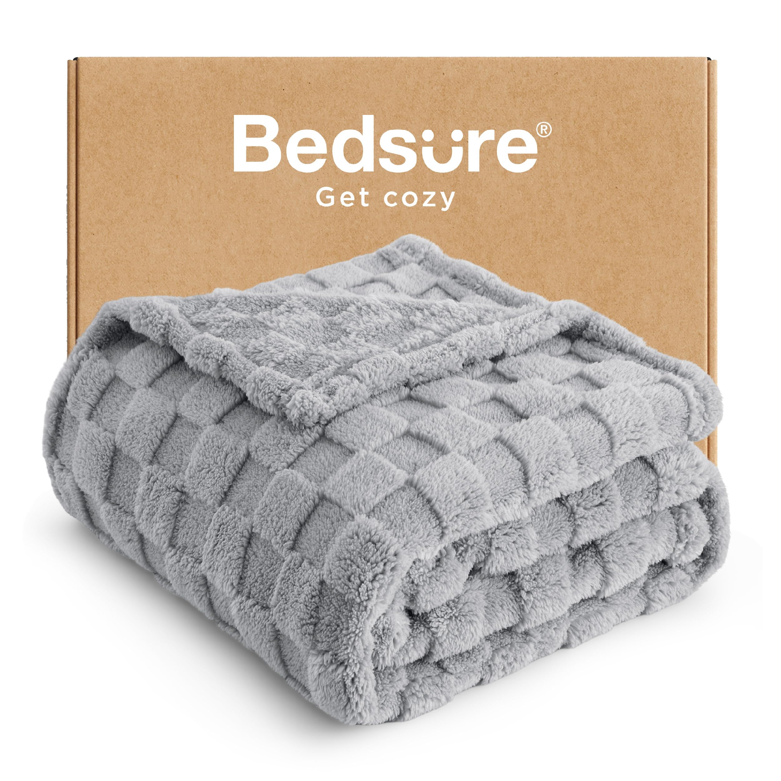 Photo 1 of Bedsure GentleSoft Silver Grey Throw Blanket for Couch - Super Soft Cozy Blankets Gifts for Kids Girls, Cute Small Fleece Throws for Bedroom Home Decor, 50x70 Inches