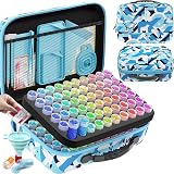 ARTDOT 5D Diamond Art Storage Boxes 120 Slots with Tools Blue