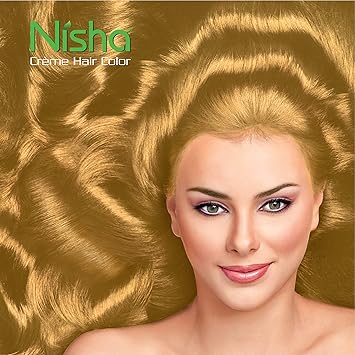 Nisha Golden Blonde 8.1 Permanent Cream Hair Color With Premium Quality 20gm Colourant + 30ml Developer (Pack of 1)