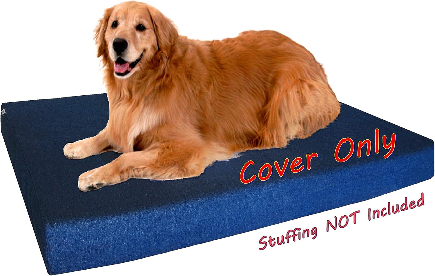 Dogbed4less 40X35X4 Inches Blue Color Durable Denim Jean Dog Pet Bed External Zipper Cover - Replacement Cover only : Pet Supplies