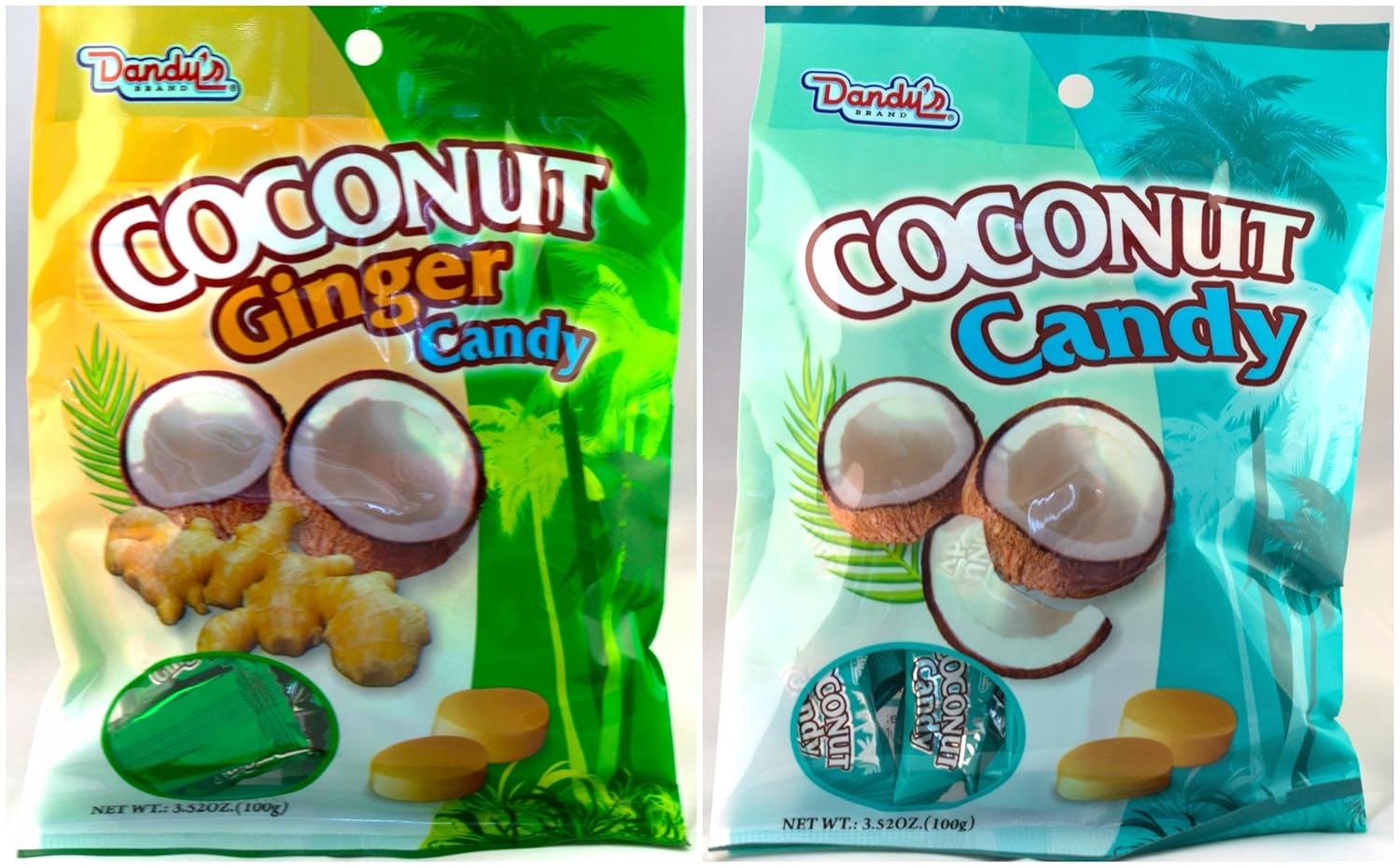 Dandy's Coconut Candy Bundle 2 pack Coconut and Ginger Coconut Grocery