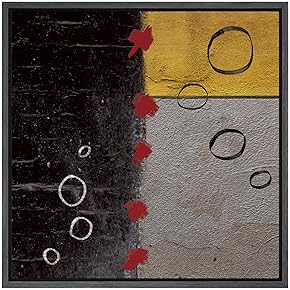 SIGNWIN Framed Canvas Wall Art Red X and...