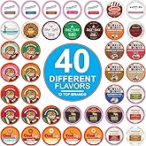 Crazy Cups Flavored Coffee Pods Variety Pack for Keurig K Cups Brewers, Assorted Flavored Coffee Sampler, 40 Count