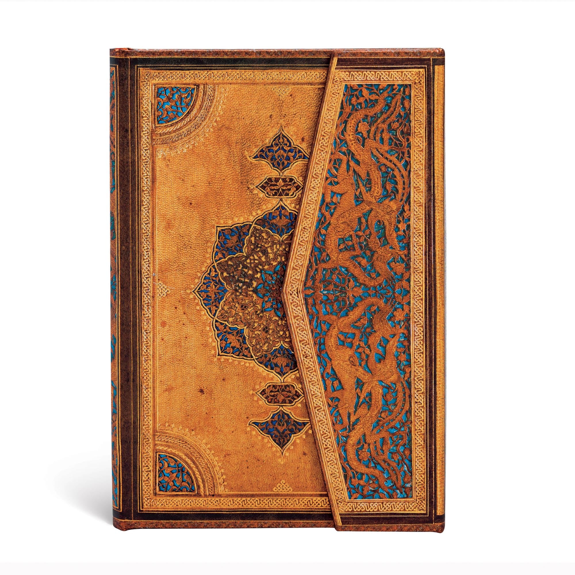 Paperblanks notebook with ribbon bookmark & inner pocket | Safavid | Mini (140 x 100 mm) | 144 pages | Lined