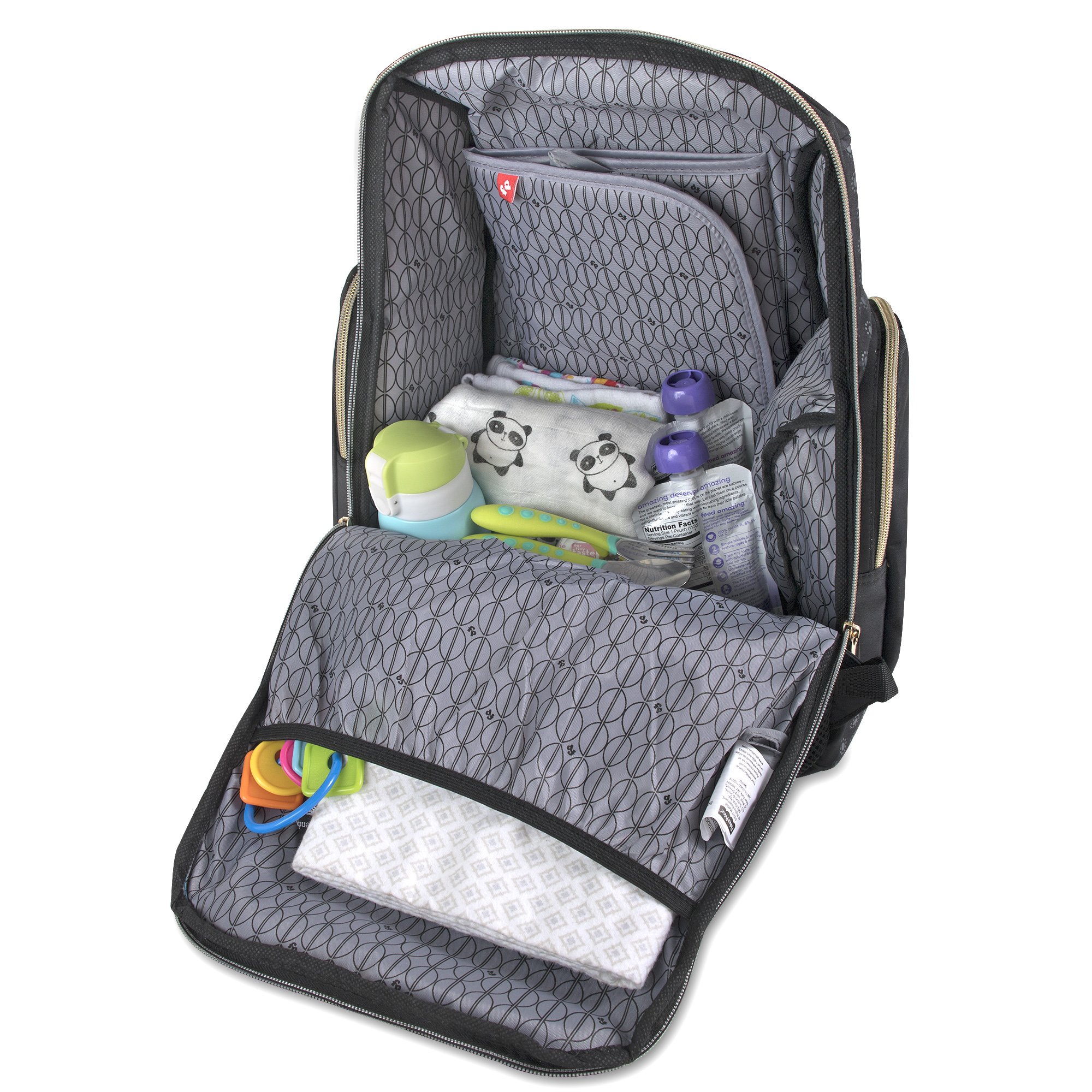 Fisher-Price Fashion Diaper Backpack with Fastfinder Pocket System
