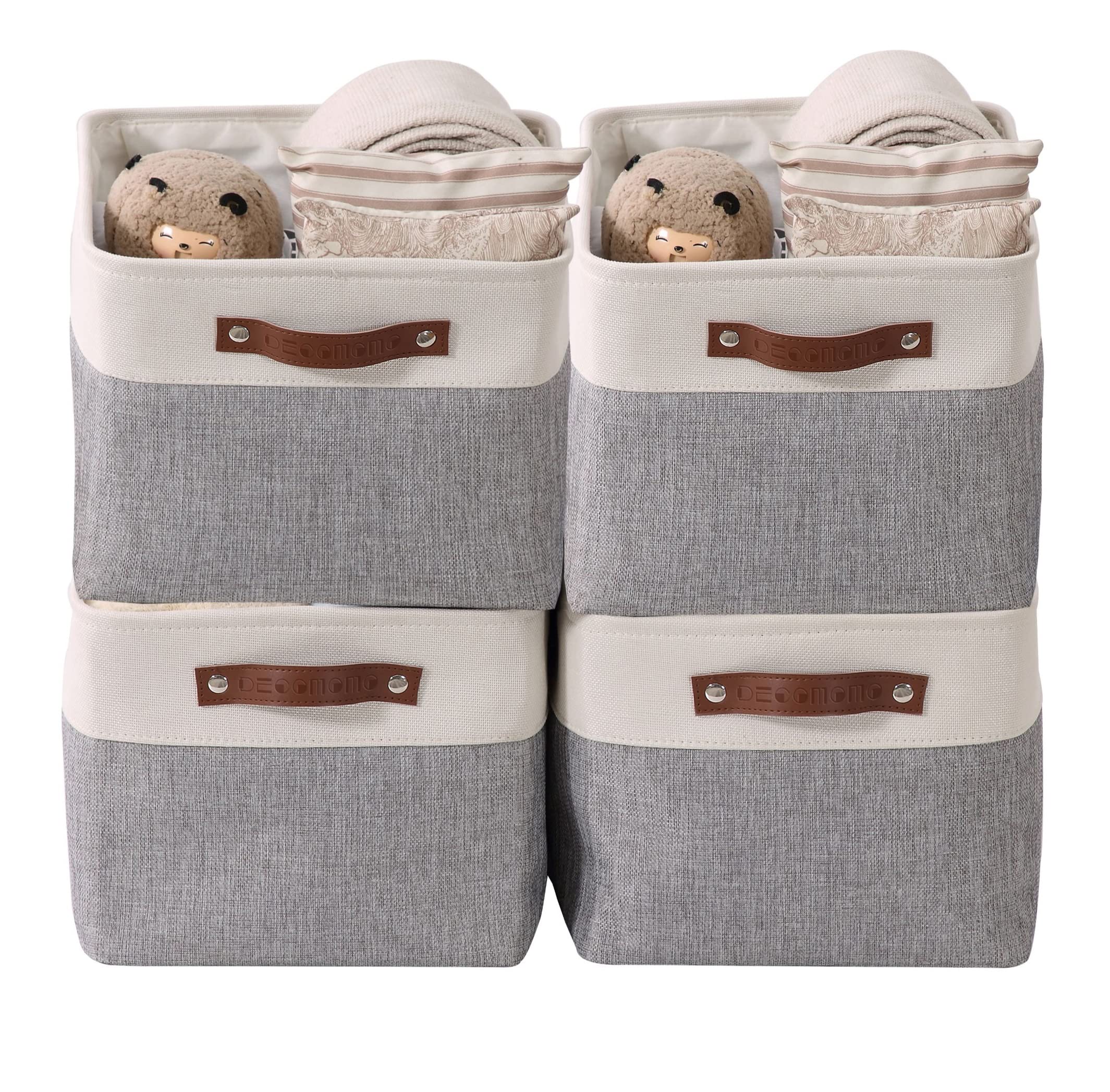 DECOMOMO Storage Baskets for Shelves - Fabric