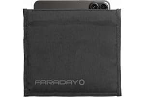 Faraday Defense Faraday Bag Jacket Pro for Phones | Magnetic Closure, Shielding - Law Enforcement & Military, Travel & Data Security, Privacy, Anti-Tracking Anti-Hacking Black (Phone)