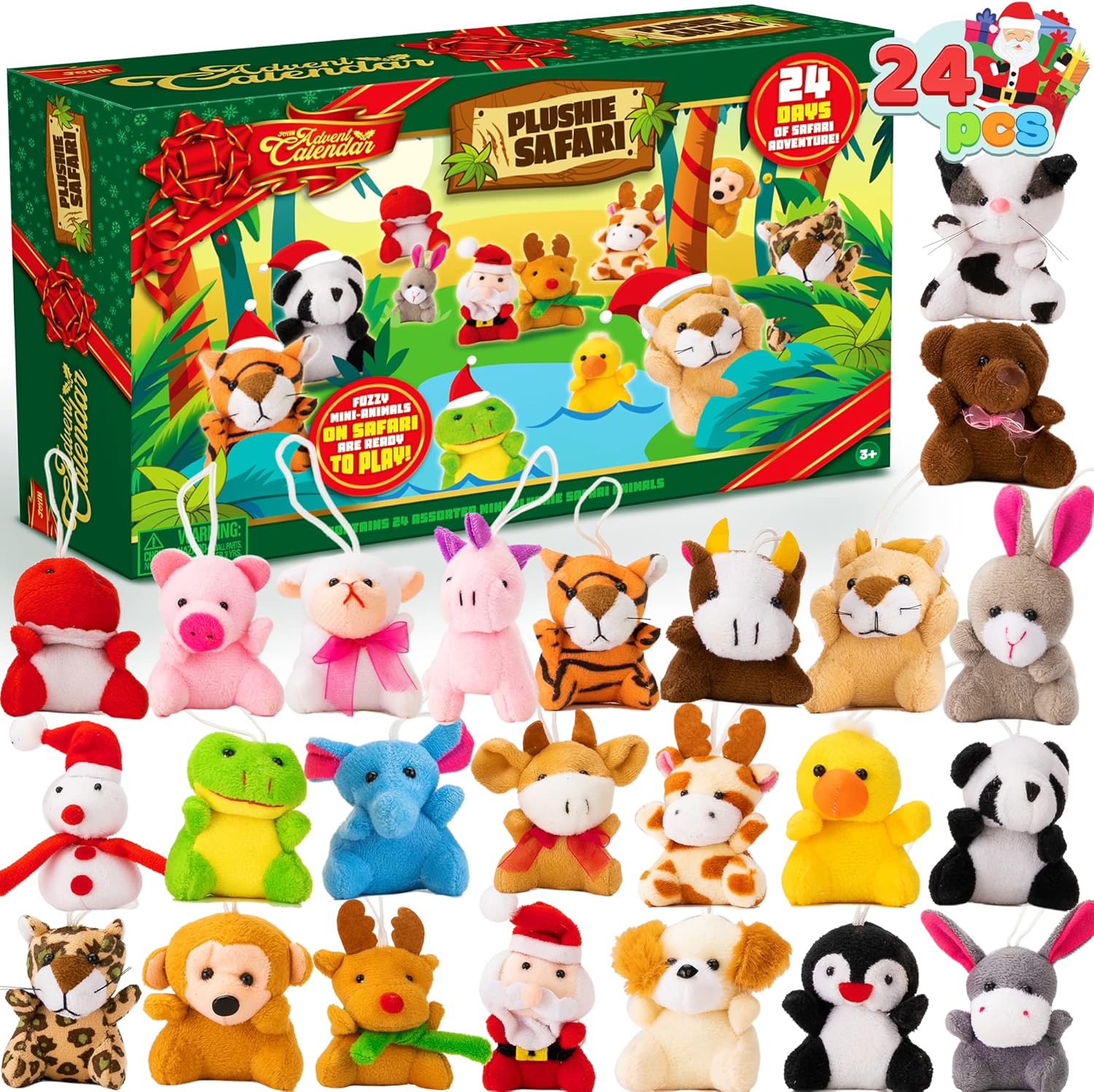 Advent Calendars - JOYIN Christmas Advent Calendar 2023 with Mini Animal Plush,24 Days Countdown Advent Calendar with 24 Different Stuffed Animals Toys For Girls, Kids Party Favors, Classroom Prizes, Xmas Gift