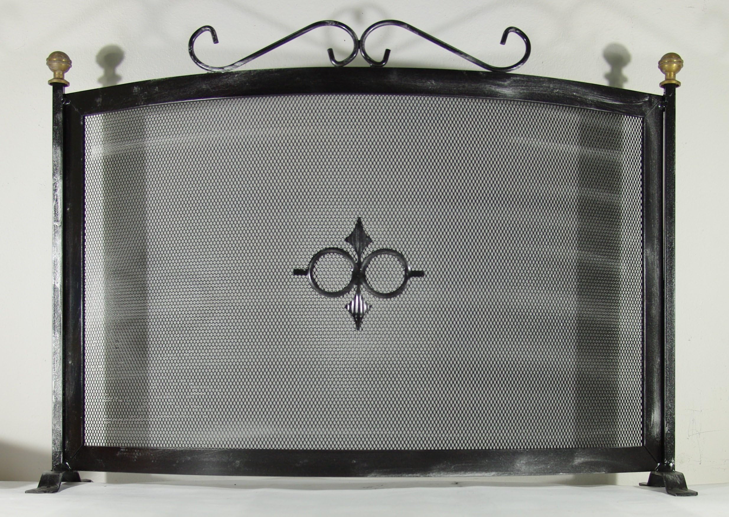 WROUGHT IRON FIREGUARD 65 CM BY 40 CM HEIGHT
