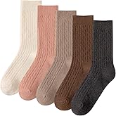 Daphene Womens Trendy Cute Wool Socks | Winter Thick Warm Holiday Gifts | Cartoon Design Comfortable Non-Slip | Multi-Color