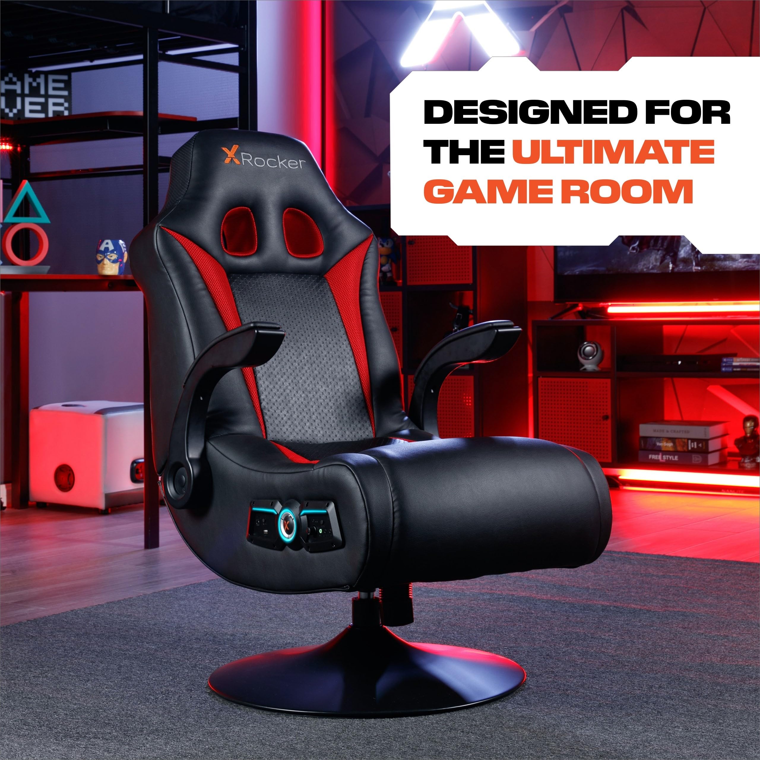 X Rocker Vibe 2.1 Bluetooth Pedestal Gaming Chair, With Wireless Audio
