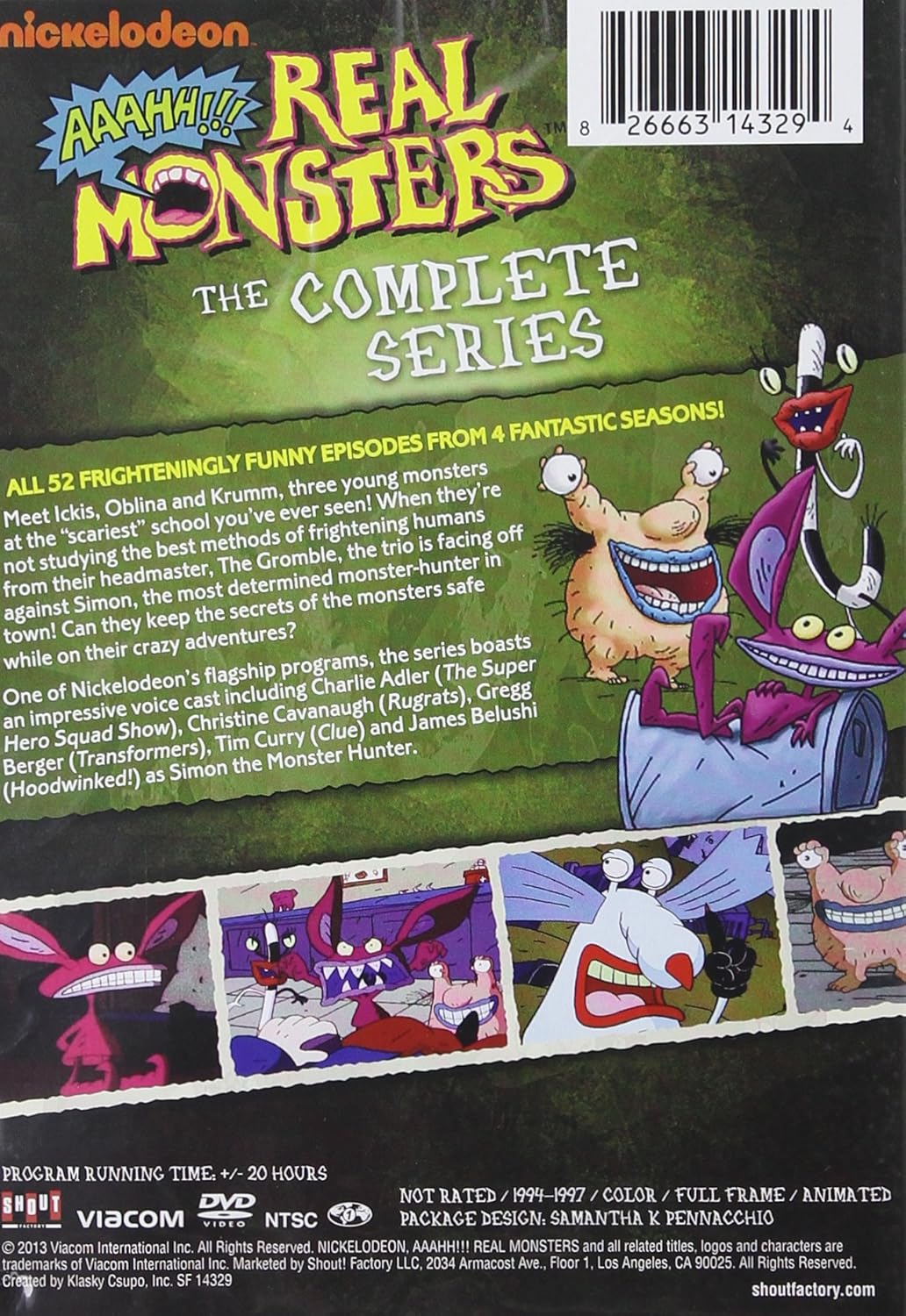 Amazon Com ahh Real Monsters The Complete Series Charlie Adler Christine Cavanaugh Gregg Berger Tim Curry David Eccles James Belushi Gabor Csupo Peter Gaffney Movies Tv