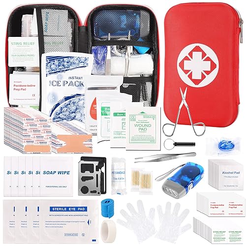 Small First Aid Kit, 300PCS Essential Emergency Trauma Medical
