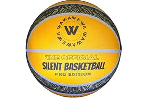 WAWAWEWA The Official Silent Basketball PRO Edition | Size 7 (29.5") ; Anti-Grip Wrap Airless Foam Basketball for Quiet Dribbling and Indoor Training