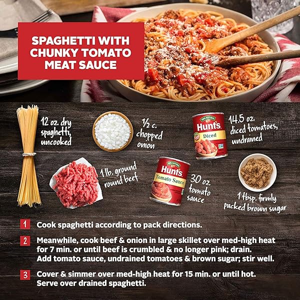 HUNT’S TOMATO SAUCE, PERFECT FOR CHILI & SOUPS, 33.5 OZ. CARTON