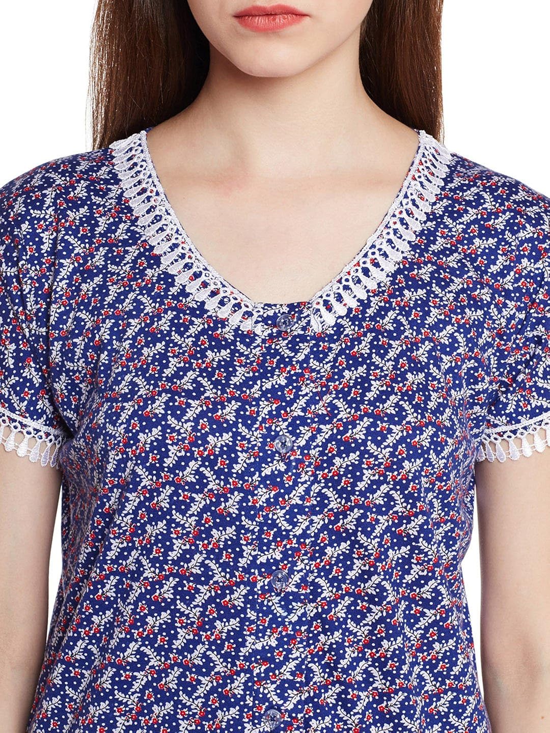 claura blue color cotton printed lower and top