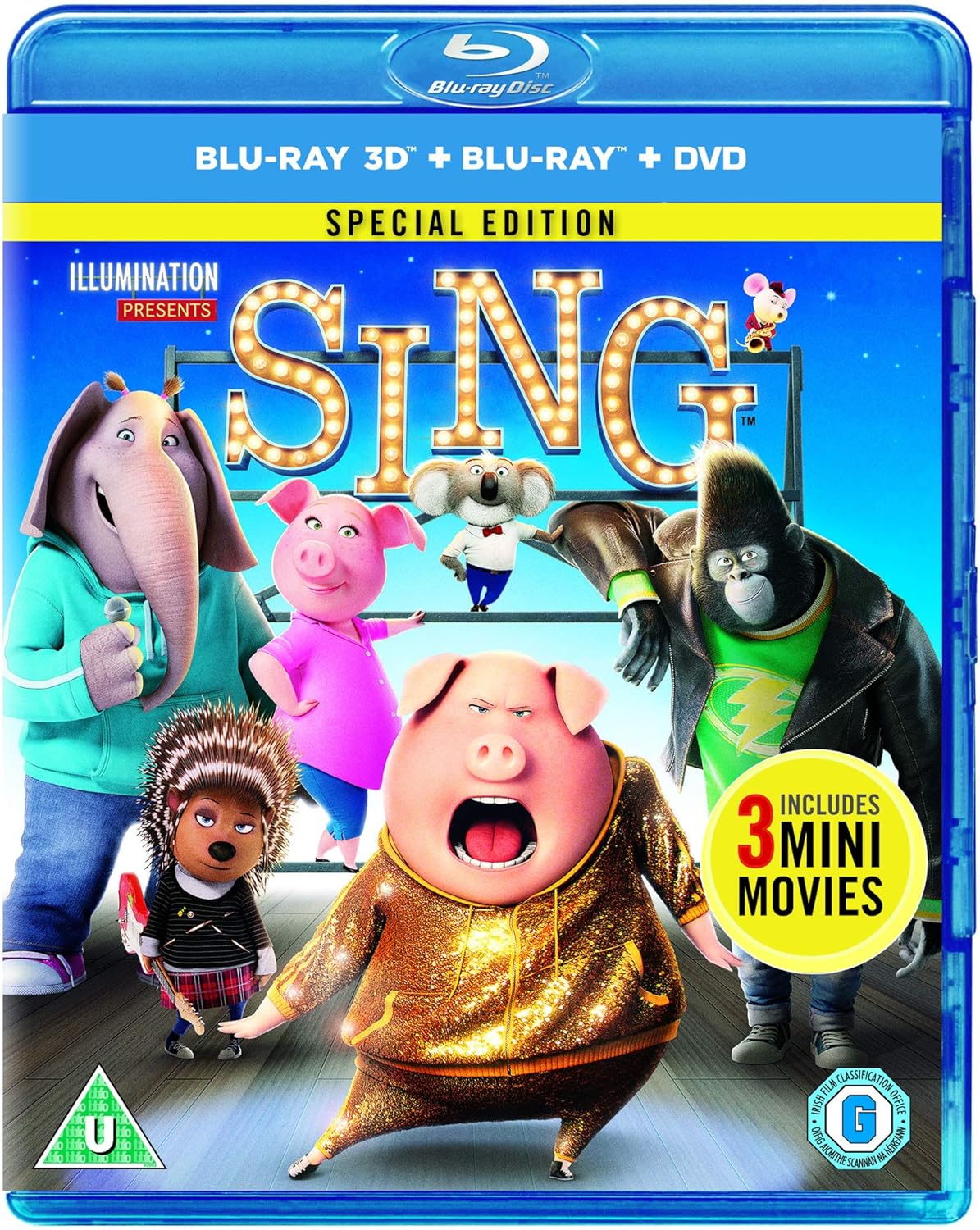 Sing [Bluray 3D] [2017] Amazon.co.uk Matthew McConaughey, Scarlett