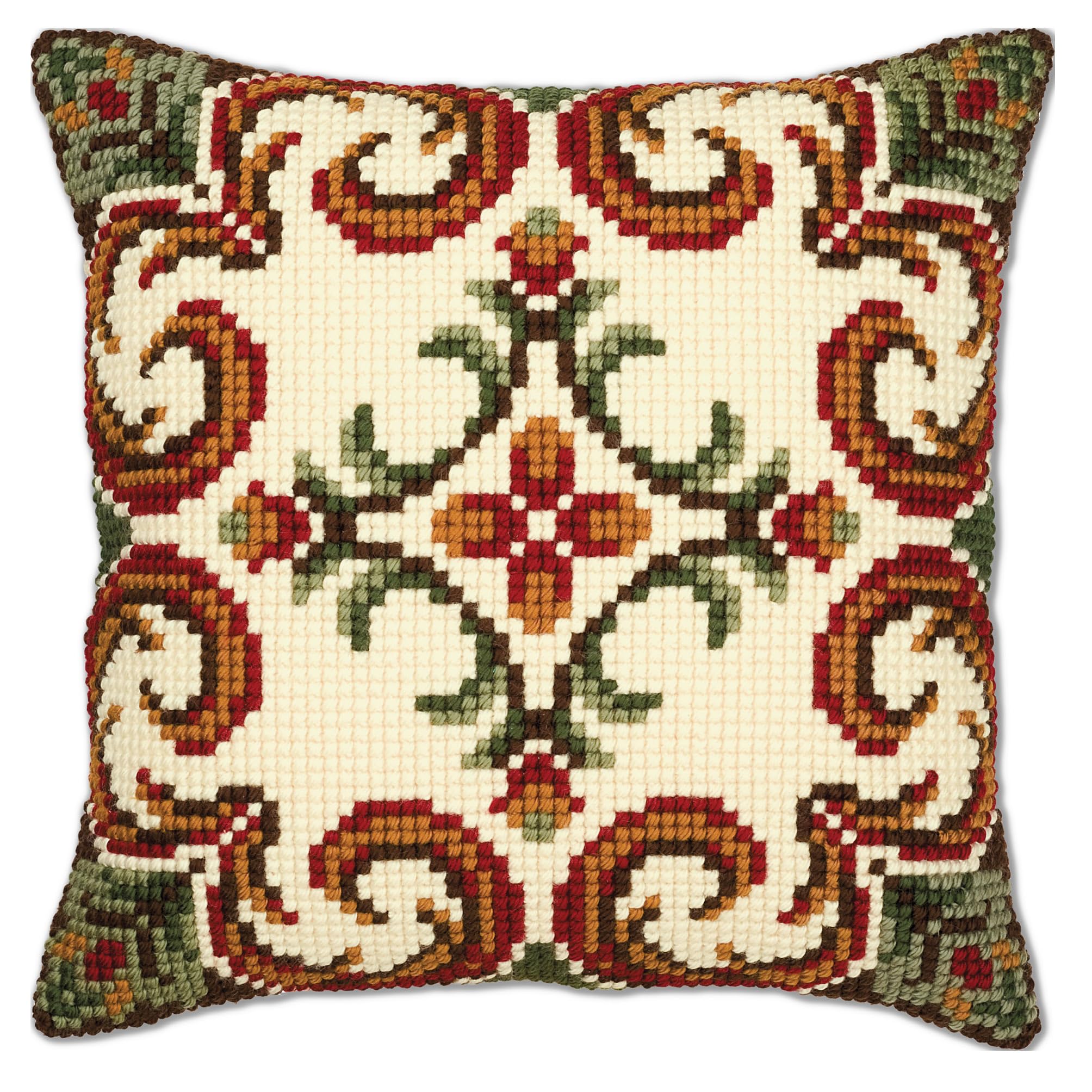 Vervaco Geometric Design Cross Stitch Cushion 1, Multi-Colour