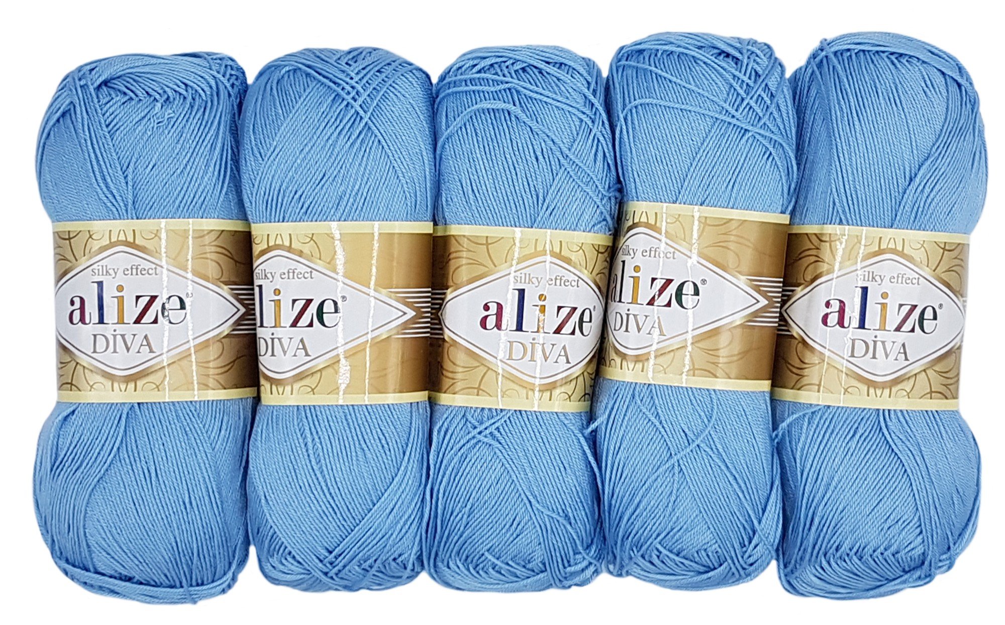 Alize 5 x 100g Diva Batik 500g Mercerised Acrylic Knitting Yarn