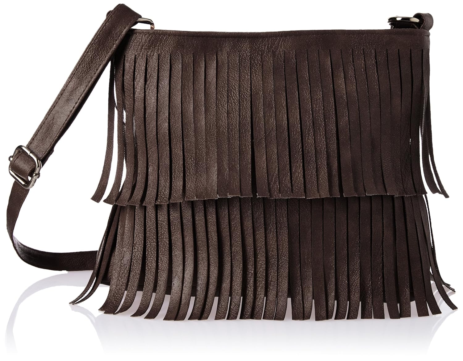 alessia74 women's sling bag (dark brown) (pbg246g)