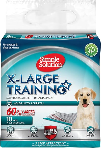 Simple Solution Extra Large Absorbent Training Pads 10 Pack Premium