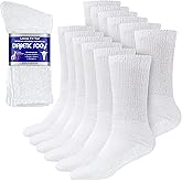 Debra Weitzner Diabetic Ankle Crew Socks Mens Womens Non-binding Socks Loose Fit 12 Pairs