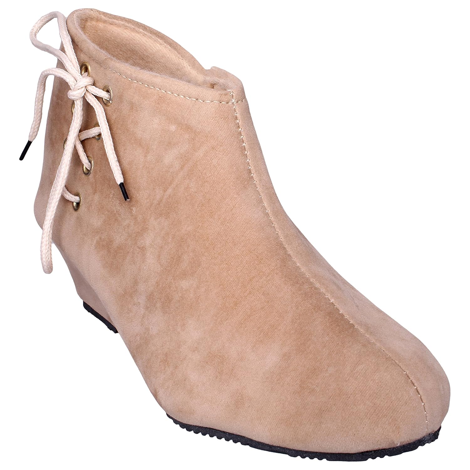 elegandra stylish suede dutch heel boots for women