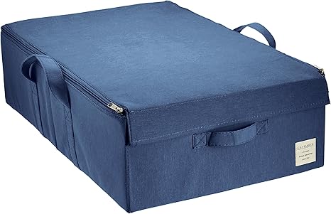 Amazon Co Jp 東洋ケース ストレリアナチュレ ケース 収納ボックス ふた付き ベッド下収納 幅39 奥行60 高さ18cm ブルー Estn Cbub Bl ホーム キッチン