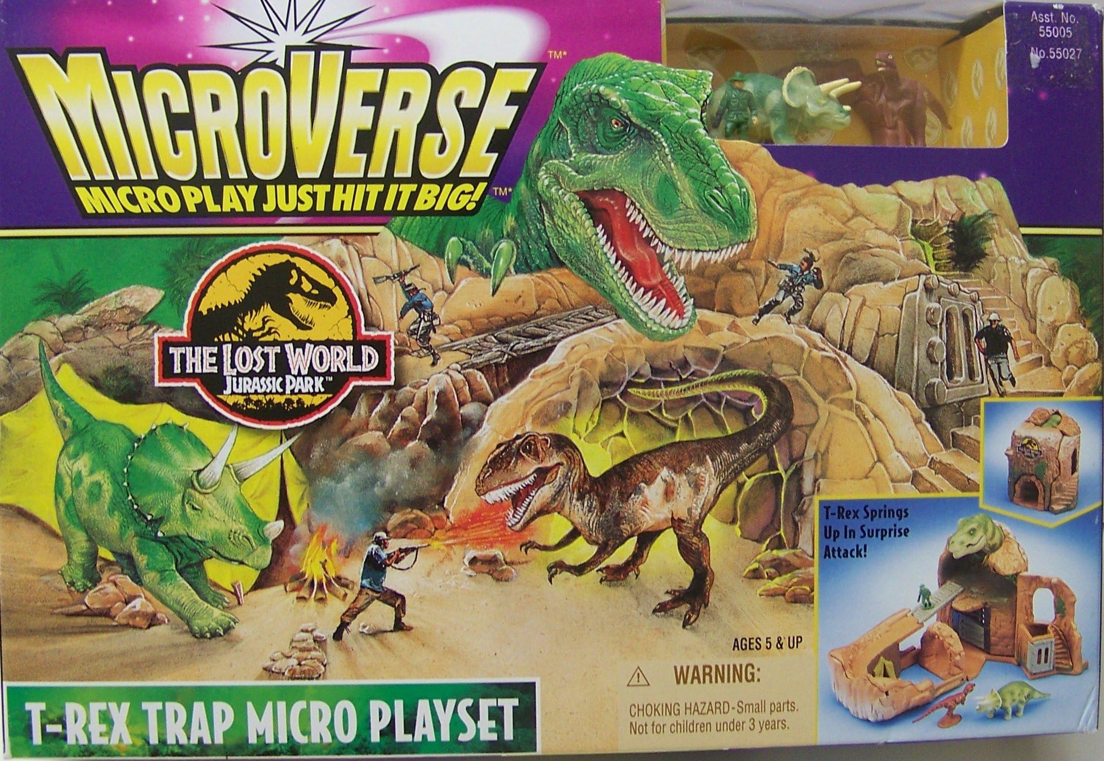 MicroVerse The Lost World: Jurassic Park T-Rex Trap Micro Playset by MicroVerse