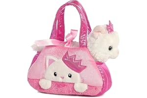 Aurora® Fashionable Fancy Pals™ Peek-A-Boo Princess Kitty™ Stuffed Animal - On-The-go Companions - Stylish Accessories - Multicolor 7 Inches