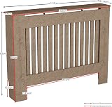 Vida Designs Chelsea Radiator Cover Unfinished Medium MDF H82xW112xD19cm view 8