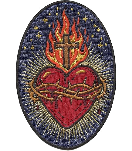Amazon.com: Generic Karma654 - Parche bordado del Sagrado Corazón