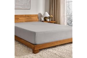 Bare Home Flannel Fitted Bottom Sheet 100% Cotton, Velvety Soft Heavyweight - Double Brushed Flannel - Deep Pocket (Queen, Li