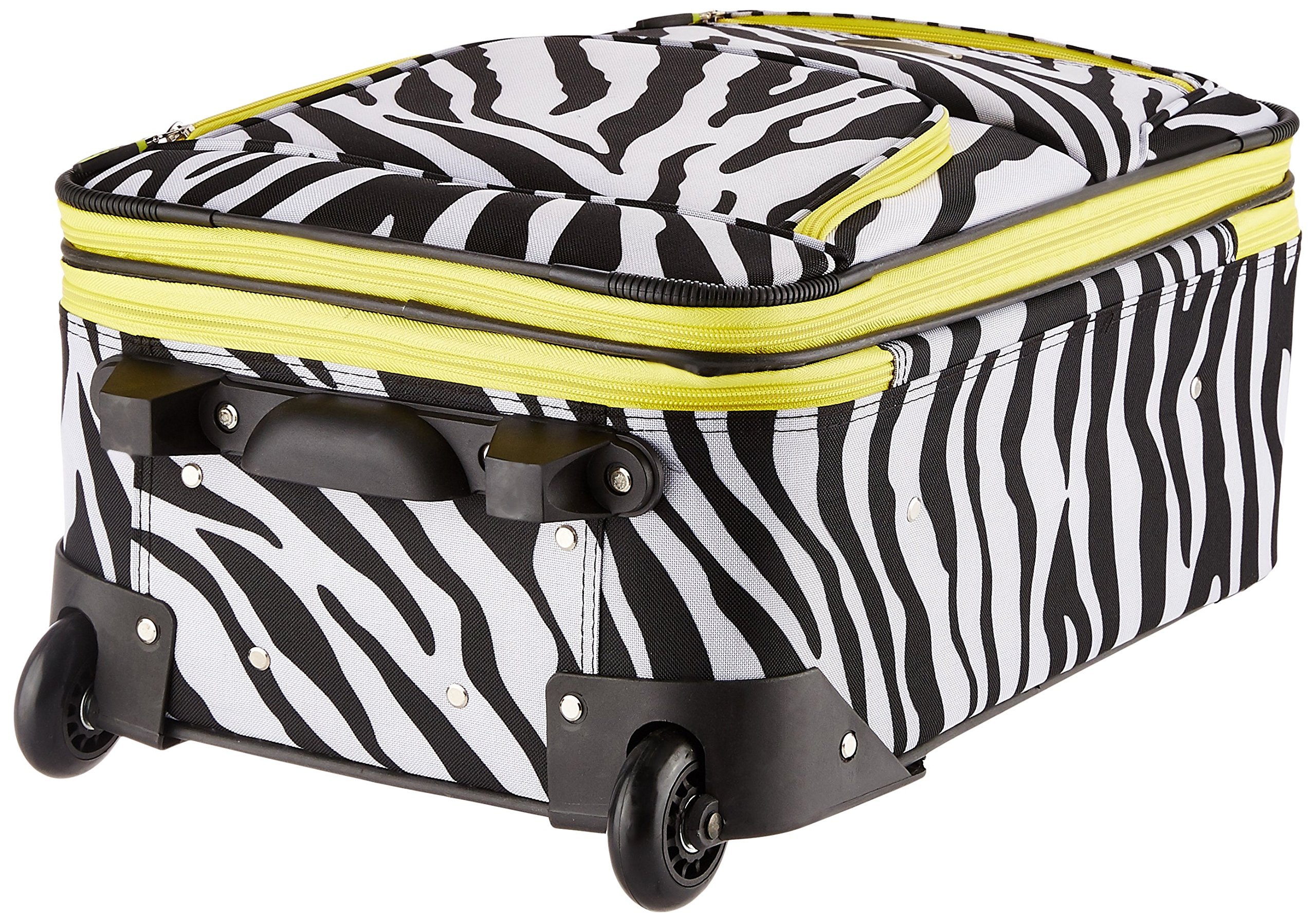 Rockland Fashion Softside Upright Luggage Set, Lime Zebra, 2-Piece (14/20)