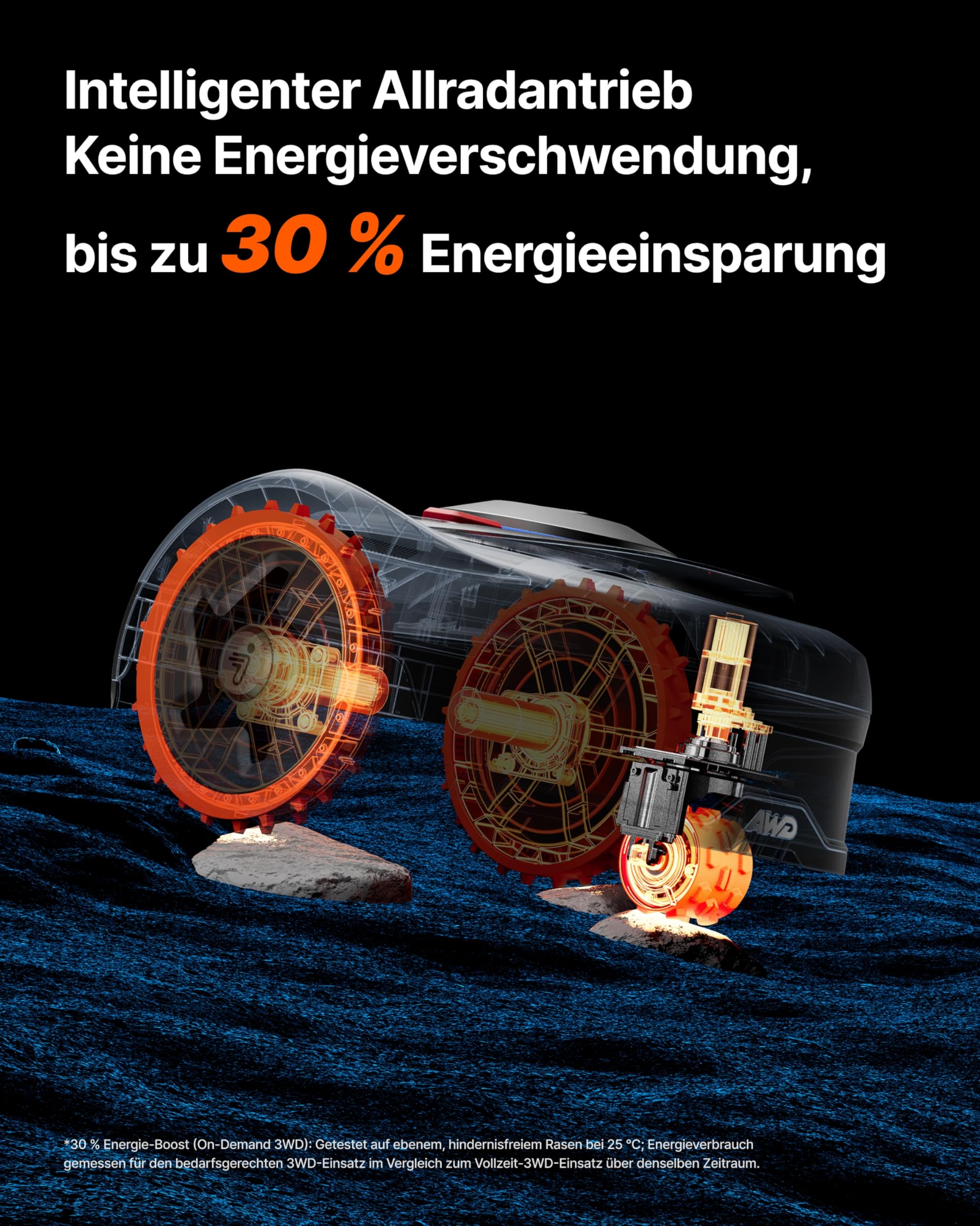 Segway Navimow i205 AWD (Neuer i105E) Mähroboter ohne Begrenzungskabel mit Garage S, für 500 m², Allradantrieb für 45% Steigung, NRTK+Vision, Keine RTK Antenne erforderlich (Getrennter Versand) 8