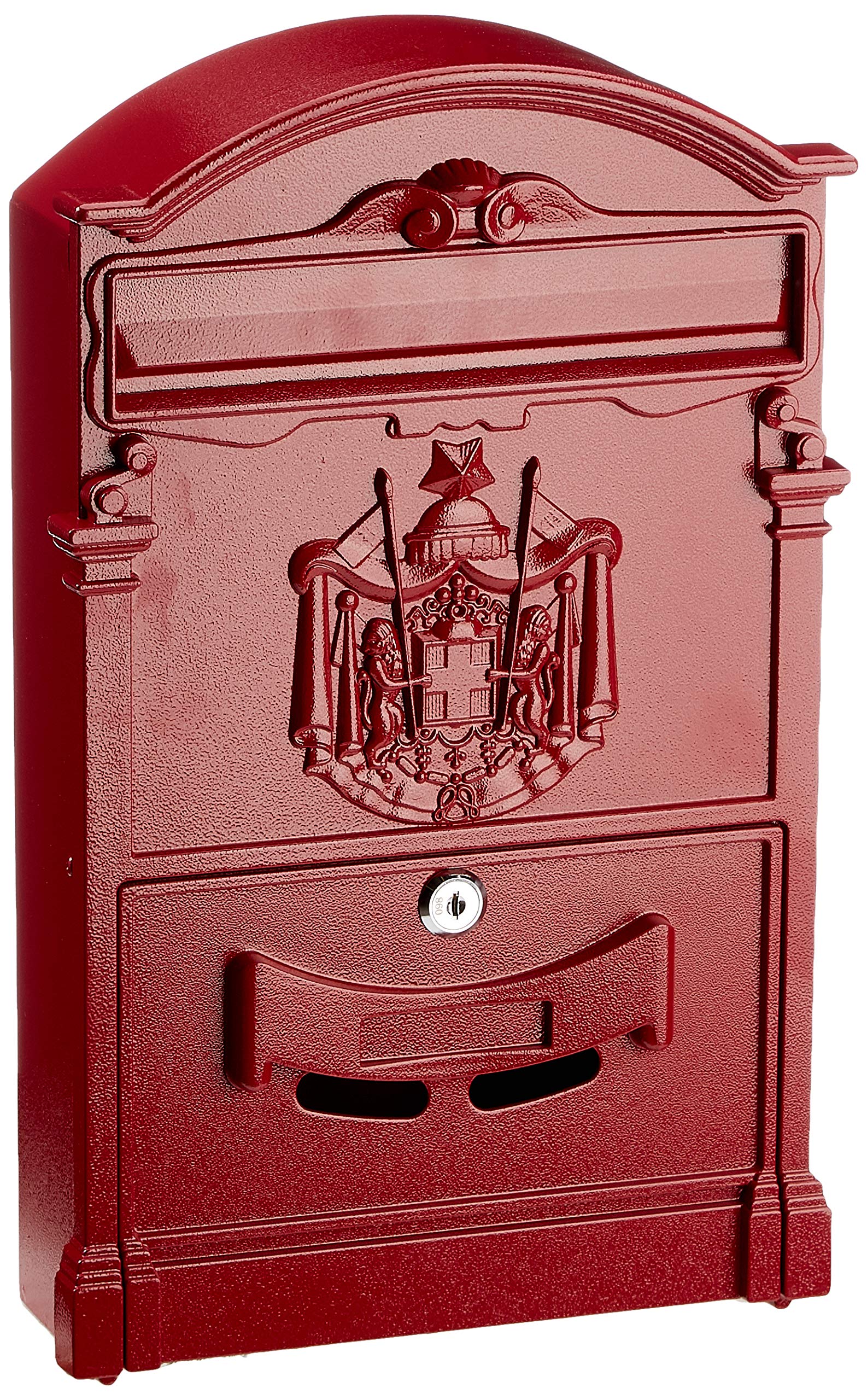Blinky Residencia 27290-10 Letterbox, 26 x 9 x 41cm, Red