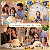SHATCHI Birthday Number 8 Candle Gold Cake Topper Party Decor 4.5 x 3 x 1 cm view 7