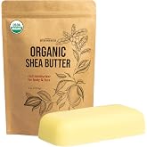 Shea Butter Raw Organic - USDA Certified African Shea Unrefined, 8 oz | 100% pure organic shea butter for dry skin, face, hair and scalp. Ideal for DIY body butter, lip balm and soap making.