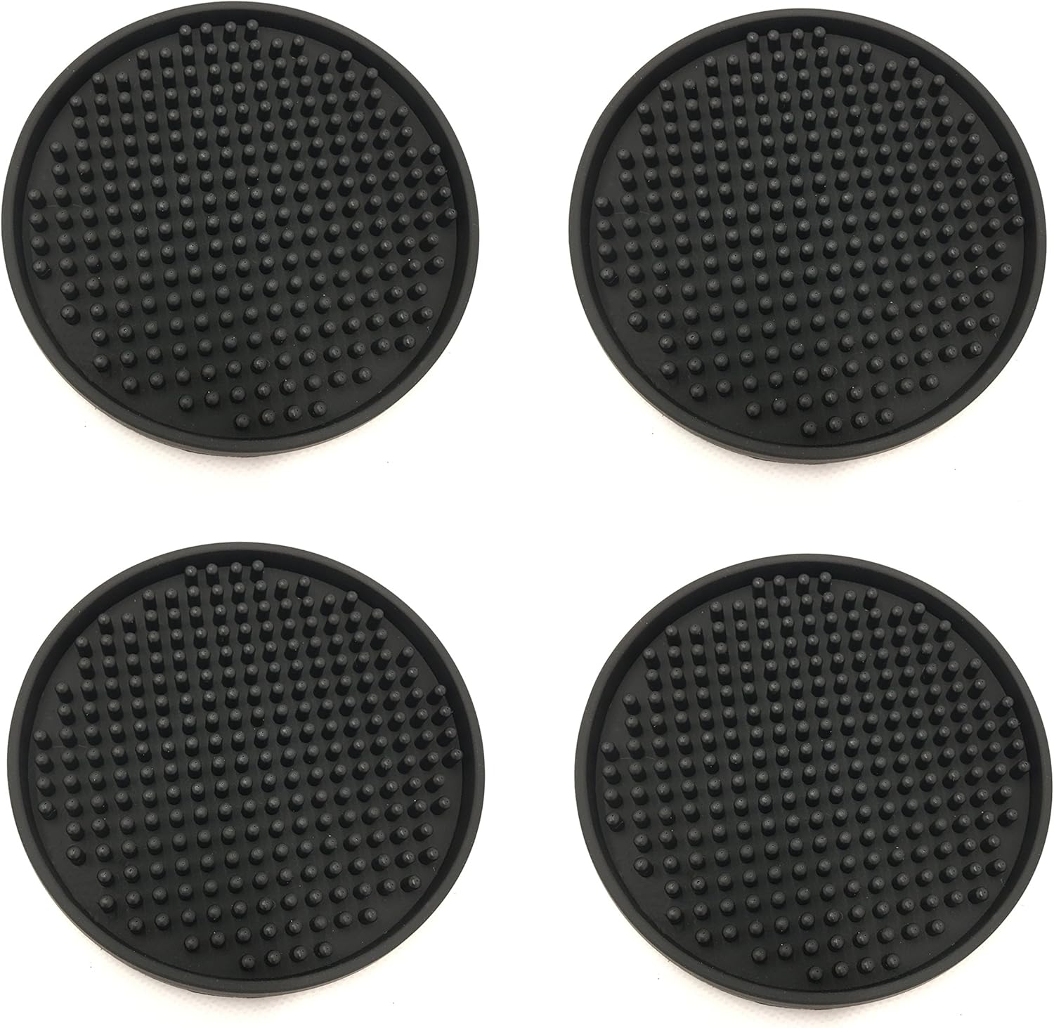 BonBon Silicone Drink Coasters 4 Piece Set Black