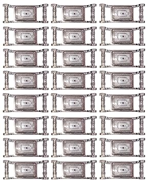 Kotak Sales Multipurpose Gift Box Elegant Royal Design Silver Oxidized Plastic Dry Fruit Container Chocolate Mouth Freshener Box Birthday Party, Festival Return Gift (Set of 24 Pcs)