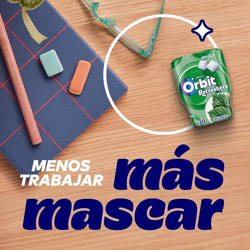 Refreshers Chicles Sin Azúcar Hierbabuena Grageas 6 Botes x 30 u.