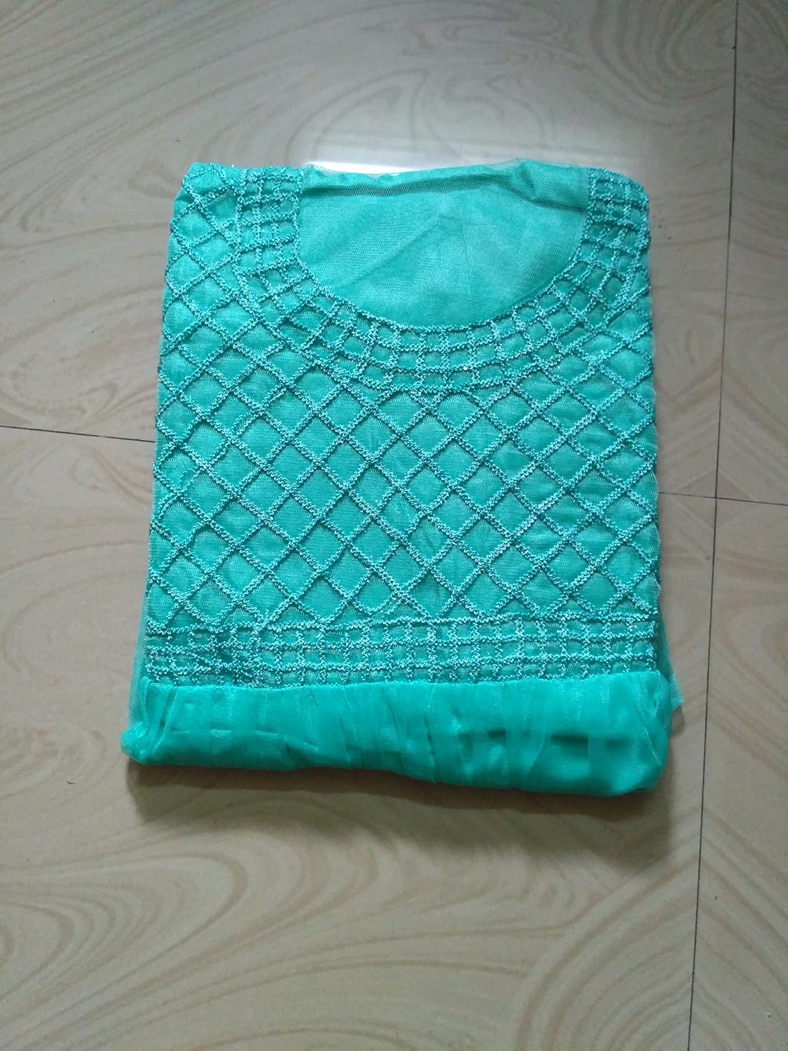 owee women's net semi-stitched western gown(anika firozi, free size)