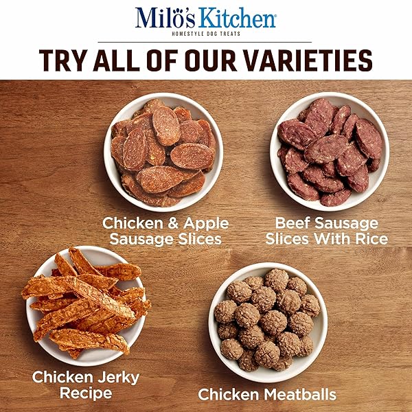 MILO’S KITCHEN CHICKEN MEATBALLS DOG TREATS, 18-OUNCE