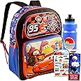 Disney Cars Backpack for Kids ~ Deluxe 16" Disney Cars Backpack Bundle (Disney Cars School Supplies)