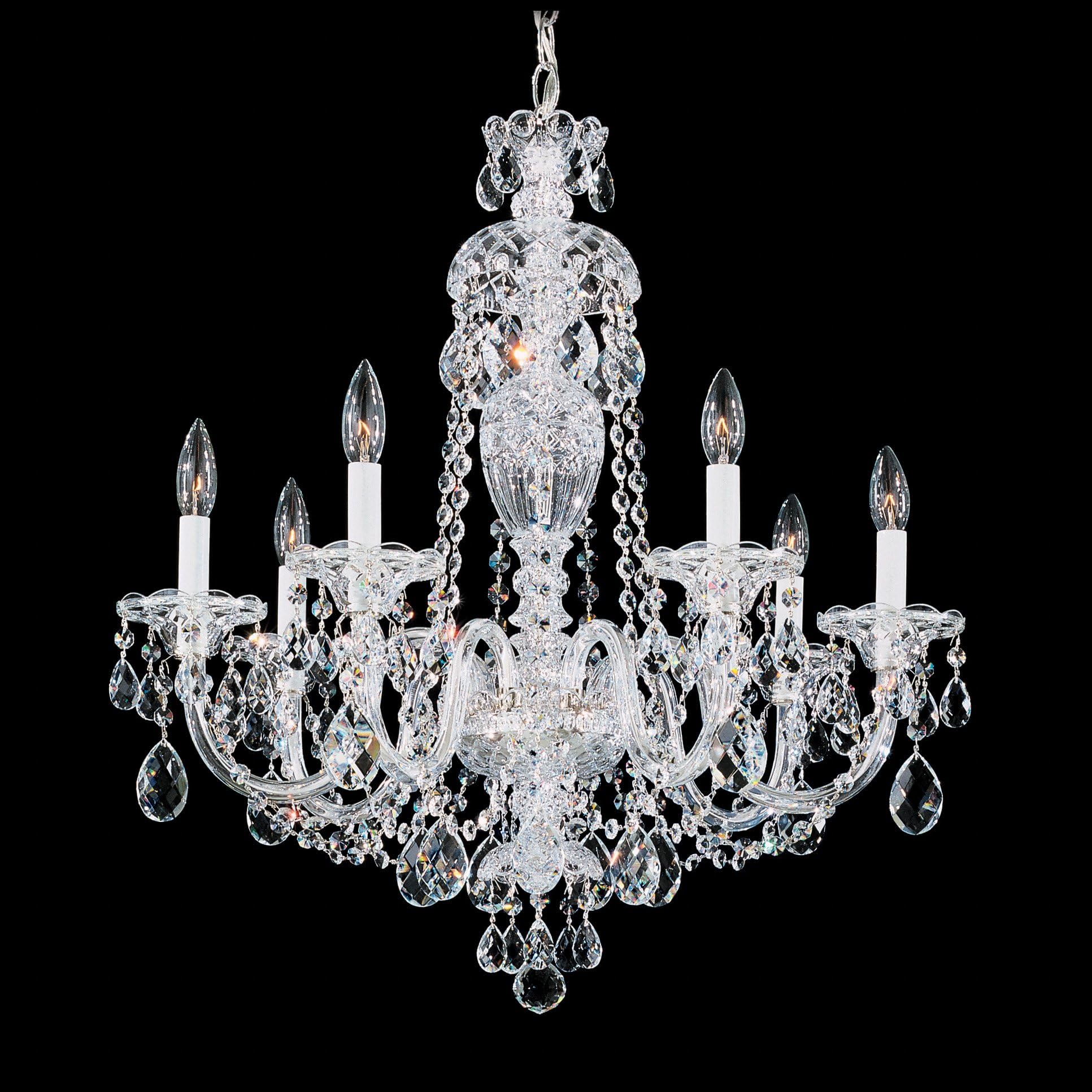 Schonbek 2995-211A Swarovski Lighting Sterling Chandelier, Aurelia