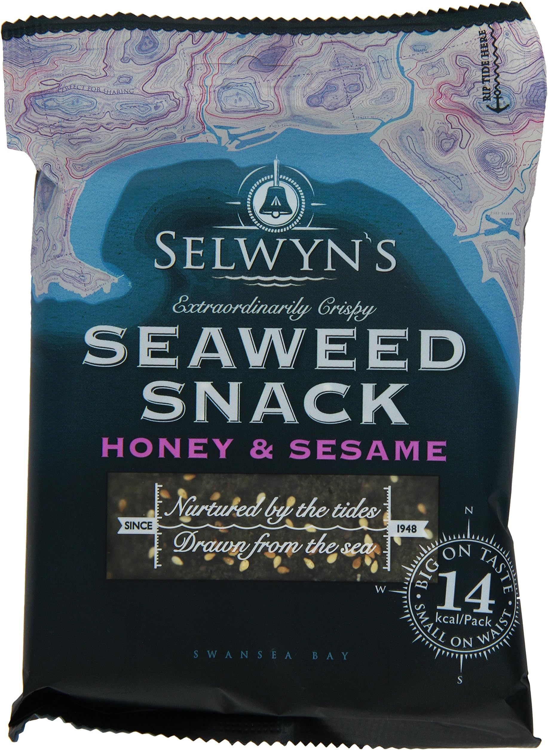 Selwyns Sesame and Honey Crispy Seaweed Snack 4 g (Pack of 15)